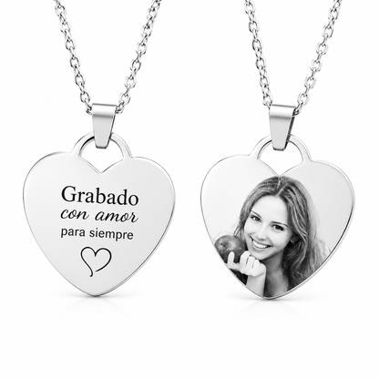 Dije Corazón Personalizado con Fotograbado