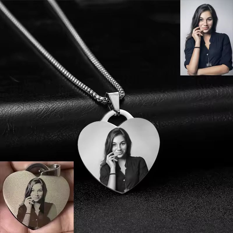 Dije Corazón Personalizado con Fotograbado