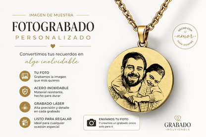 Medalla Redonda Personalizada con Fotograbado