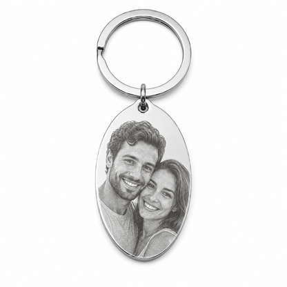 Llavero Ovalado Personalizado con Fotograbado