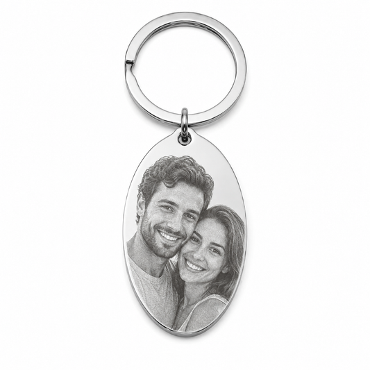 Llavero Ovalado Personalizado con Fotograbado